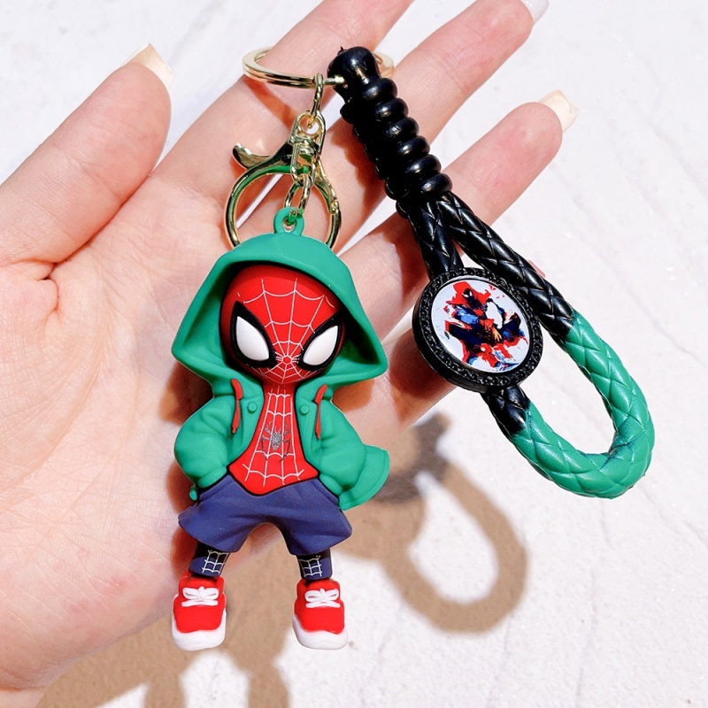 Men Accessories Bag - Porte-clés en silicone Spider-Man, pendentif de