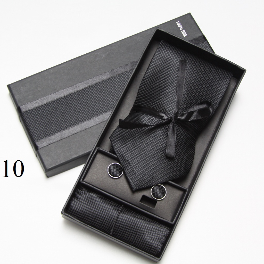 Men Accessories Combo Set - Ensemble de cravates solides, boutons de