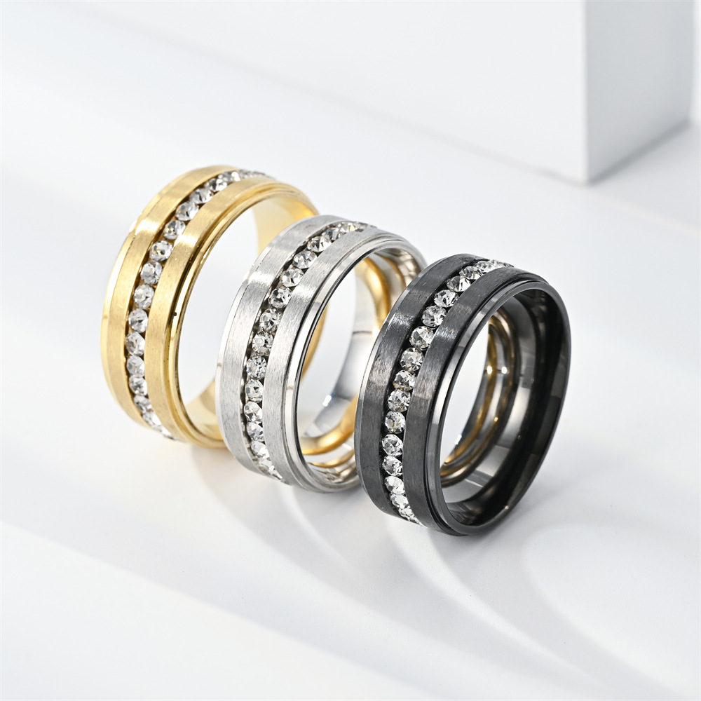 Men'S Accessories Gift Ideas - Bagues en diamant en acier inoxydable
