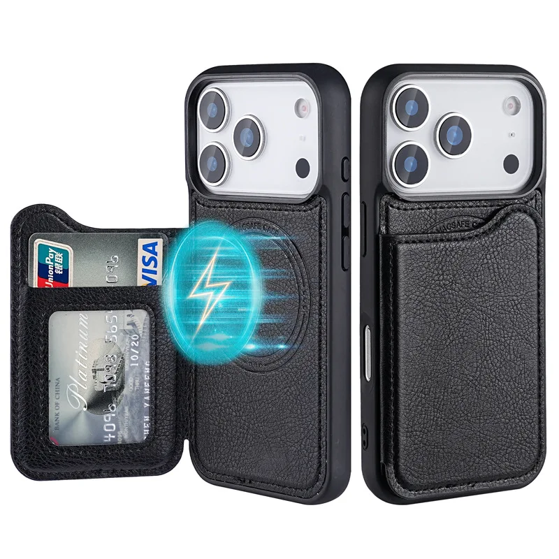 Phone Wallet Combo - Pour Magsafe portefeuille en cuir à