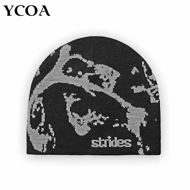 Men Accessories Aesthetic - Hommes Beanie Strides Splatter Beanie coréen