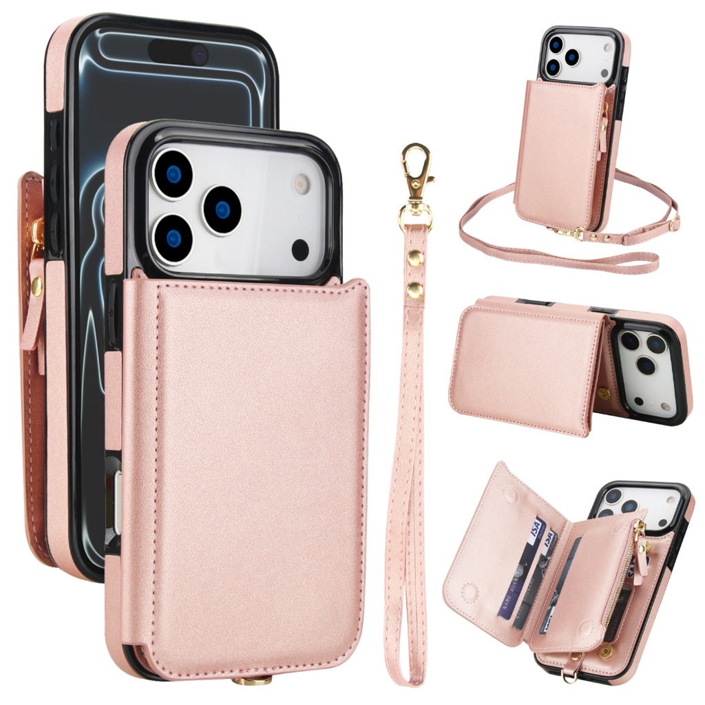 Phone Wallet Combo - Étui portefeuille en cuir bandoulière pour