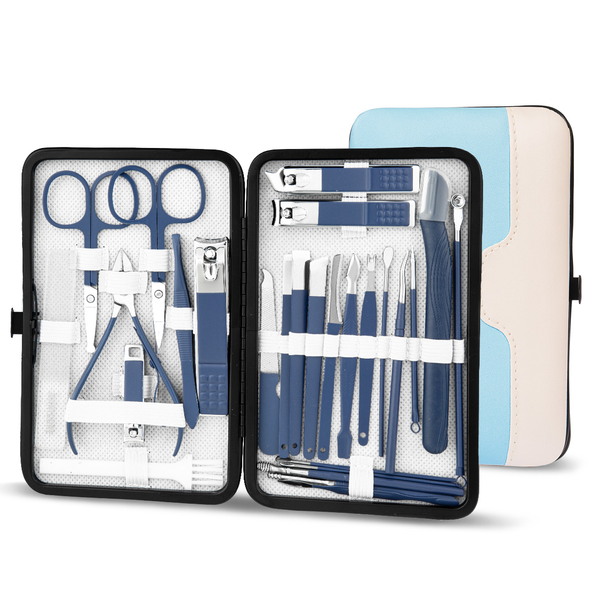Men Accessories Combo Set - 28 pièces ensemble de manucure hommes