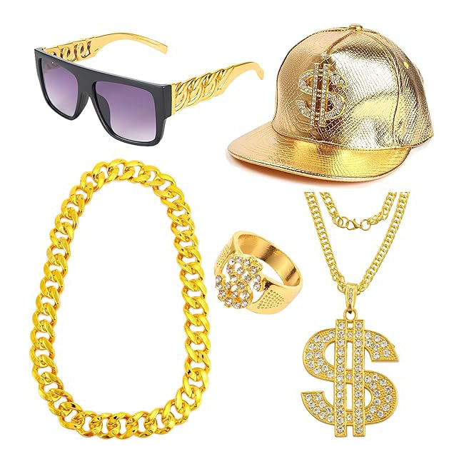 Men'S Accessories In The 90S - Ensemble d'accessoires de costume Hip Hop