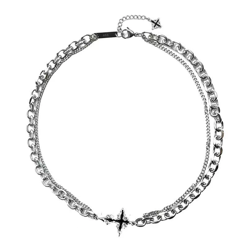 Punk noir croix pendentif chaî - Men'S Accessories In The 90S avis et prix