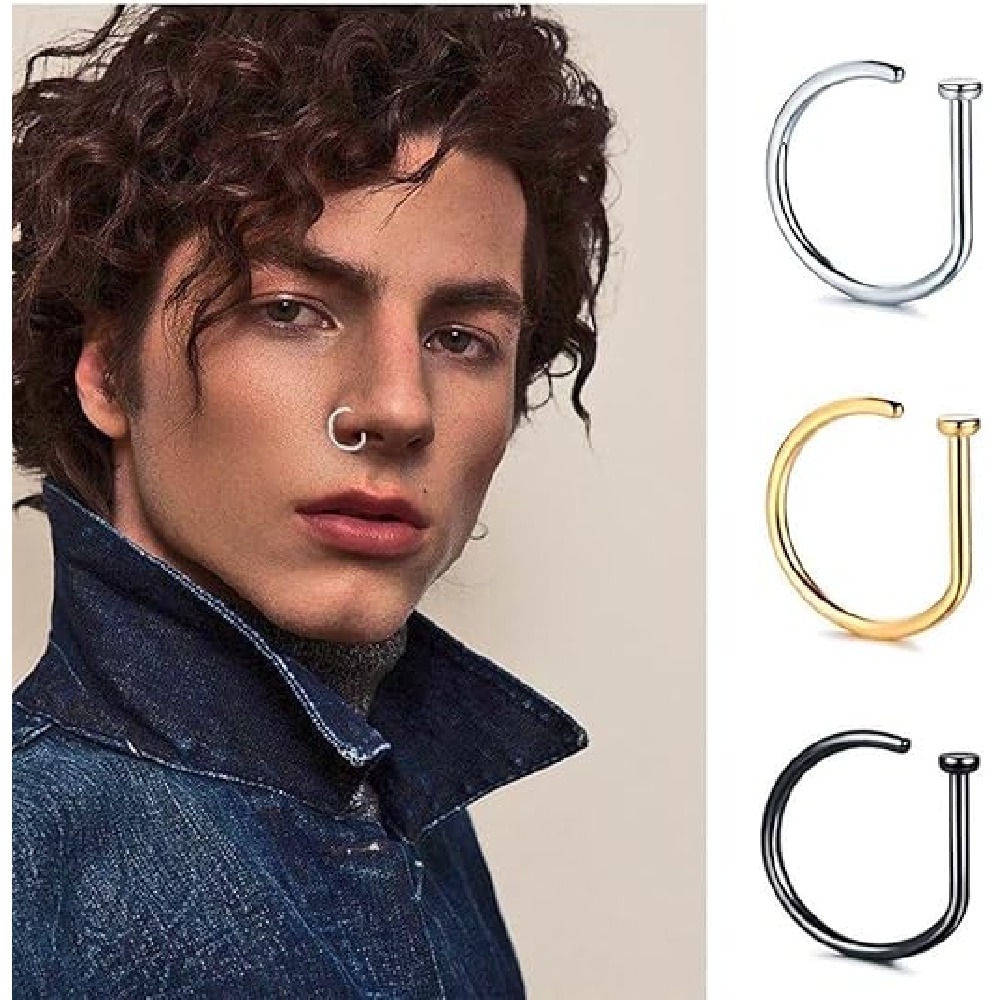 Lot de 4 faux anneaux de nez e - Men Accessories Ring avis et prix