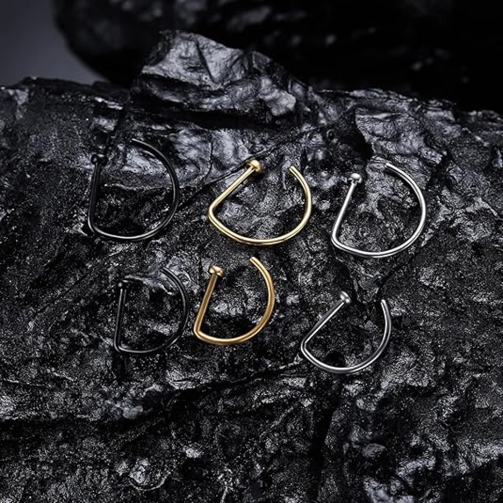 Lot de 4 faux anneaux de nez e - Men Accessories Ring avis et prix