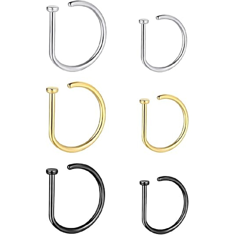 Lot de 4 faux anneaux de nez e - Men Accessories Ring avis et prix