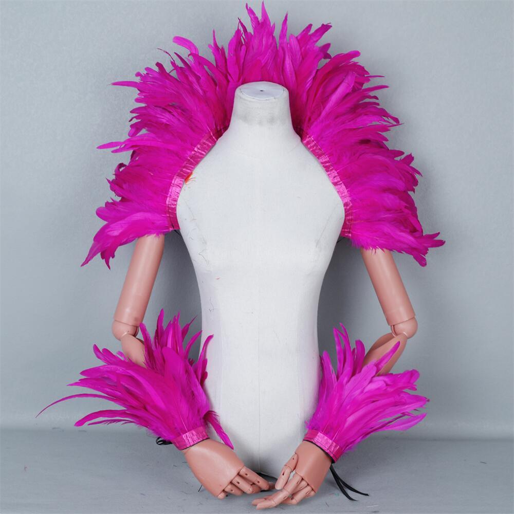 Châle élégant en plumes rouges - Men Accessories Elegant avis et prix