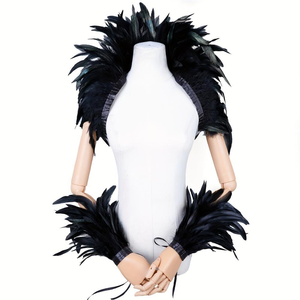 Châle élégant en plumes rouges - Men Accessories Elegant avis et prix