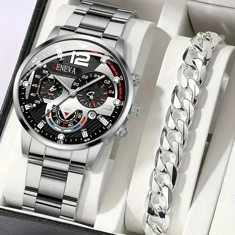 Ensemble de 2 montres à quartz - Men Accessories Elegant avis et prix